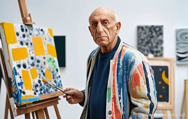 20세기 피규어 역사 - A vibrant and detailed scene inside a cutting-edge, yet classic-looking, science laboratory. A diver...