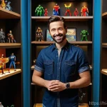 한정판 피규어의 실시간 시세 정보 - **Prompt: The Passionate Collector's Display**
    A vibrant, photorealistic image of a male collect...