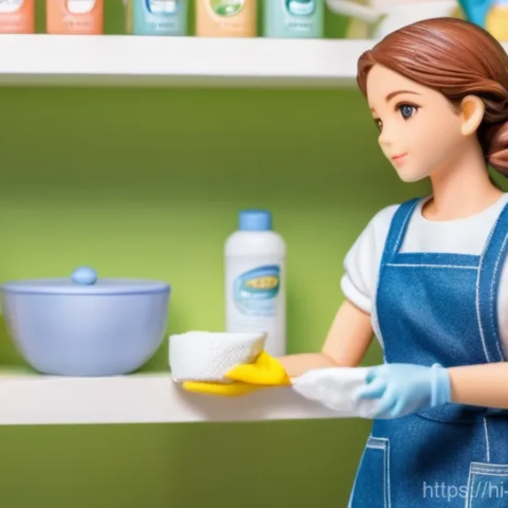 피규어의 재료에 따른 특징과 유지법 - **Prompt 1: Gentle Care for a PVC Figure**
    "A wide shot of a brightly lit, clean hobby room. A y...