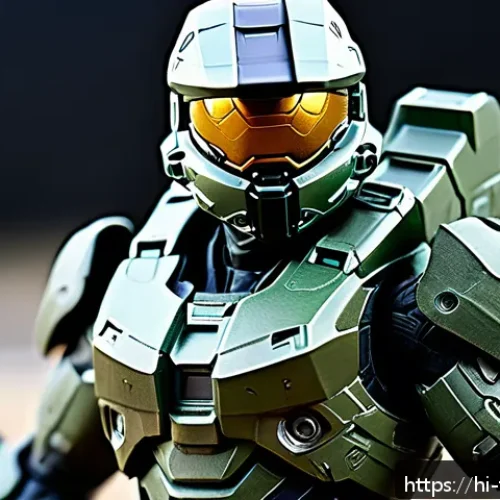 Home 31 게임 캐릭터 피규어 추천 - A highly detailed collectible figure of Master Chief from the Halo series, made of resin with intric...