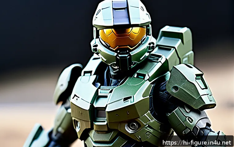 게임 캐릭터 피규어 추천 - A highly detailed collectible figure of Master Chief from the Halo series, made of resin with intric...
