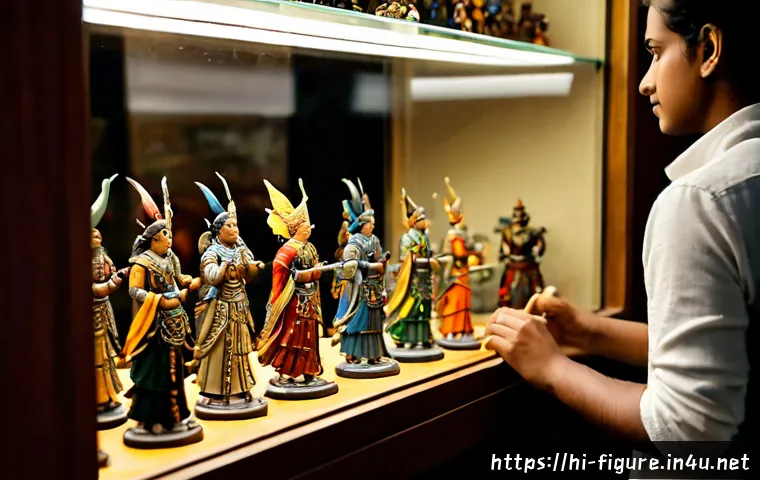 Home 17 피규어 커뮤니티에서 인기 있는 주제 - Photorealistic close-up of a collectible figure enthusiast carefully arranging detailed original fan...